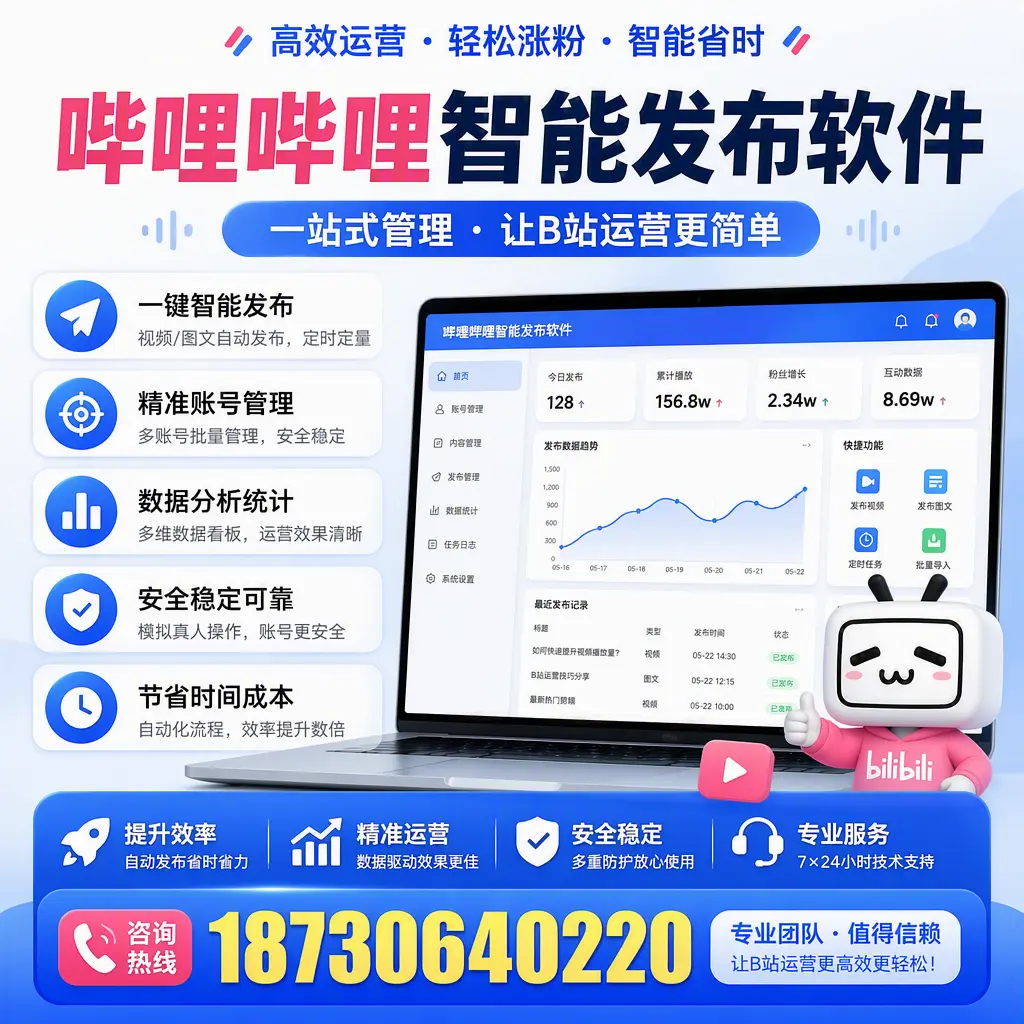 哔哩哔哩智能发布软件的最新功能：在 巴中 助力内容传播